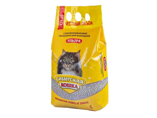 Наполнитель Сибир.Кошка 5л УЛЬТРА комкующийся, упаковка (4шт)
