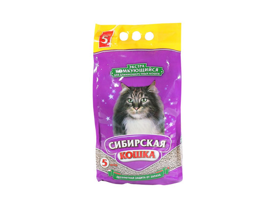 Наполнитель Сибир.Кошка 5л ЭКСТРА комкующийся, упаковка (4шт)