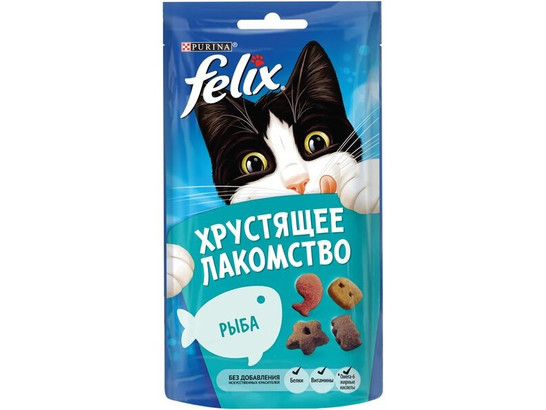 Хрустящее лакомство Феликс д/к 60г, сух. корм