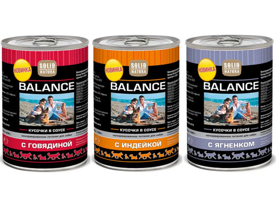Корм Solid Natura Balance д/с 1240г, конс.