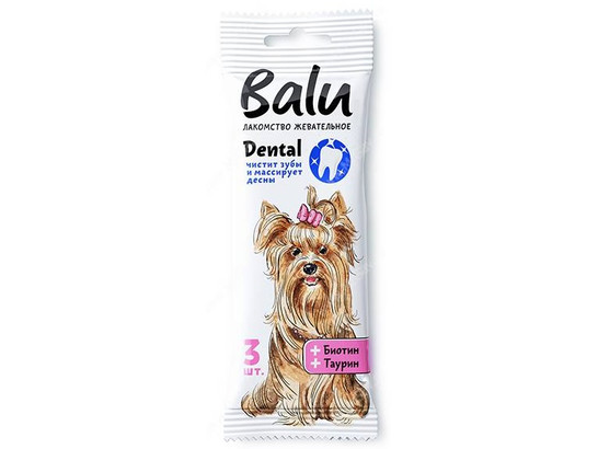 Лакомство жевательное BALU Dental для собак с биотином и таурином