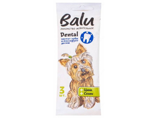 Лакомство жевательное BALU Dental для собак с цинком, селеном