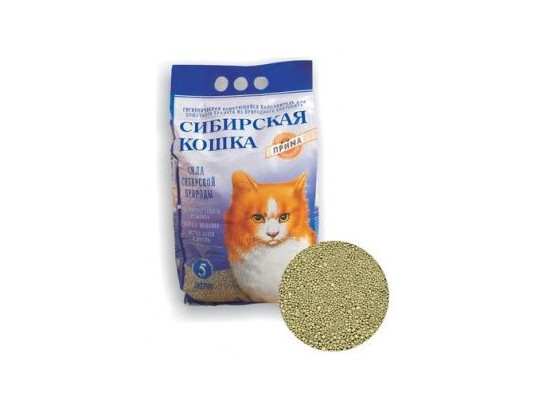 Наполнитель Сибир.Кошка 5л ПРИМА комкующийся, упаковка (2шт)