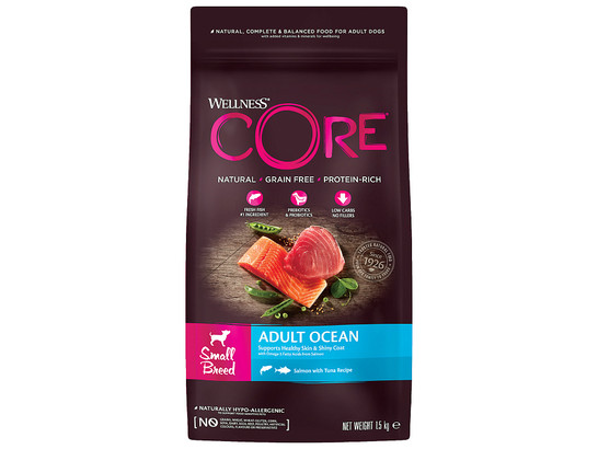 Wellness CORE для взрослых собак мелких пород, Лосось-тунец, 1.5кг
