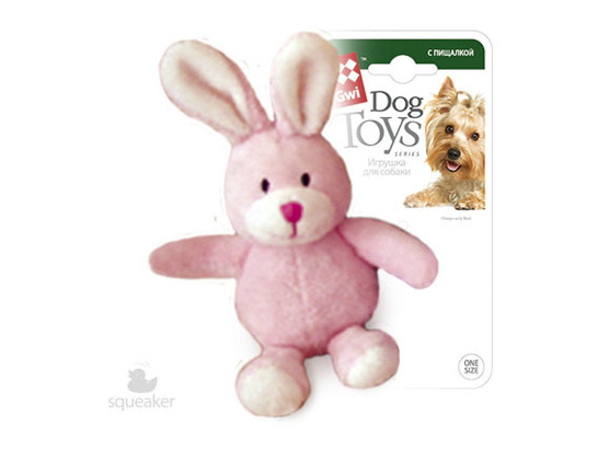 Игрушка д/с Gigwi Plush Friendz Заяц с пищалкой, 11см