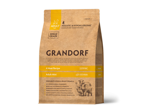 GRANDORF DOG MINI 4 Meat PROBIOTIC (4 мяса с пробиот. для собак мелк. пород) 3.0кг
