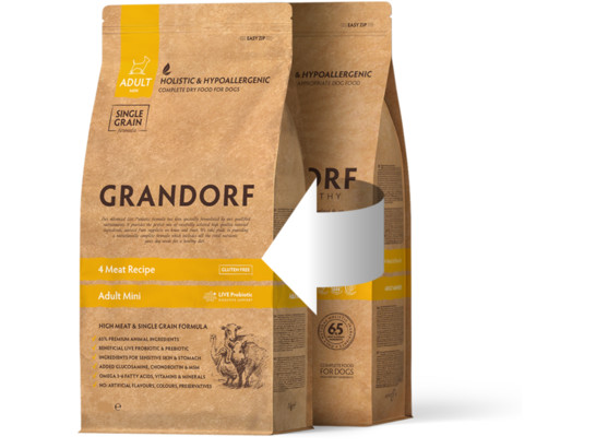 GRANDORF DOG MINI 4 Meat PROBIOTIC (4 мяса с пробиот. для собак мелк. пород) 3.0кг
