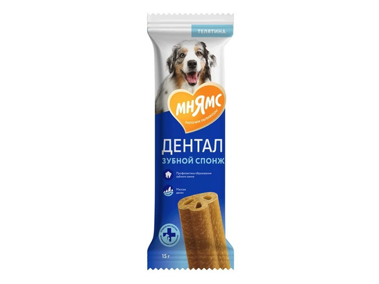 Лакомство Мнямс д/с Зубные спонжи 15г, DENTAL