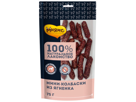 Лакомство Мнямс д/с 75г Мини-колбаски из ягненка
