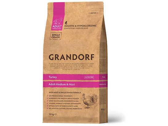 GRANDORF DOG  MED&MAXI Turkey (индейка для собак средних и крупных пород) 10.0кг