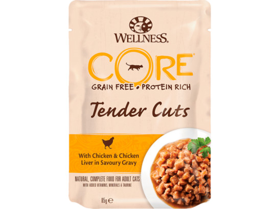 Wellness CORE TENDER CUTS для взрослых кошек соус, 0.85г, пауч