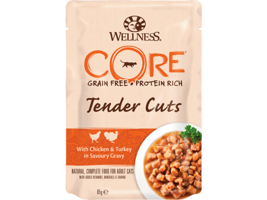 Wellness CORE TENDER CUTS для взрослых кошек соус, 0.85г, пауч