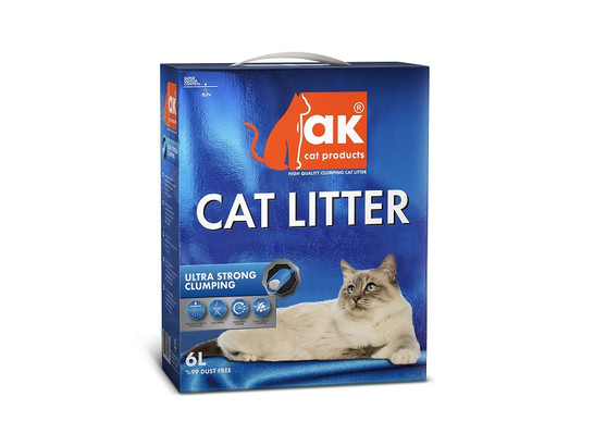 Наполнитель AK Cat Ultra Strong Clumping комкующийся без запаха, бентонит 5,5 кг 6 л