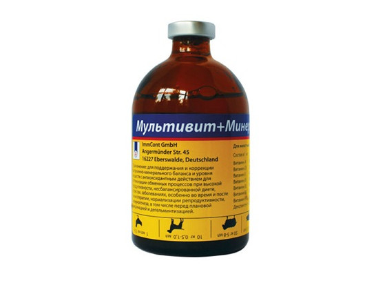 Мультивит+минералы 100 мл /ImmCont/60 фл упак/, НДС 20% 