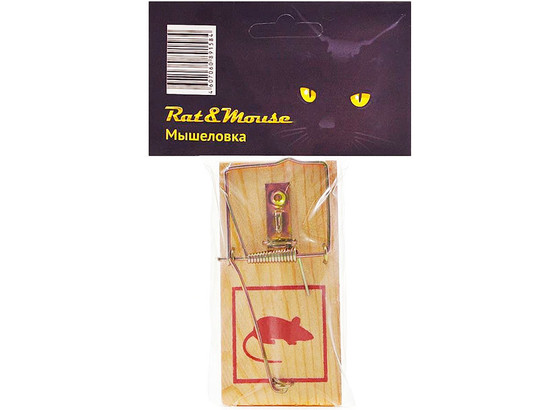 Крысоловка деревянная Rat&Mouse, 1шт (50шт упак)