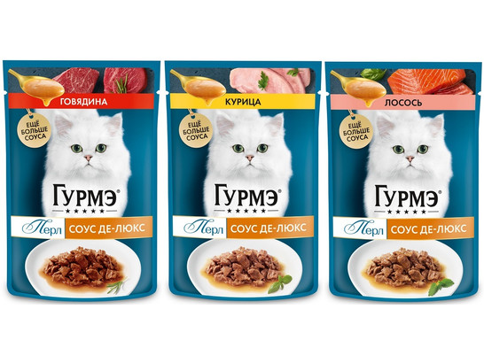 Purina Gourmet PERLE Соус де-Люкс, 0.075кг, пауч