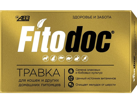 Травка Фитодок д/к и др. домашних питомцев 100г лоток, 12шт упак