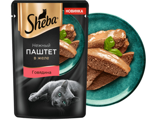 Sheba для кошек 0.75кг паштет, пауч