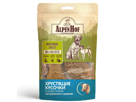 Альпенхоф Хрустящие кусочки из рубца теленка д/с 50г, Неотерика, А712, 20шт упак