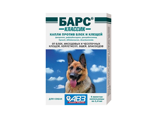 Капли Барс Классик инс. д/с (4 пип.упак по 1,4мл), АВЗ, 10 упак спайка, 100 упак кор