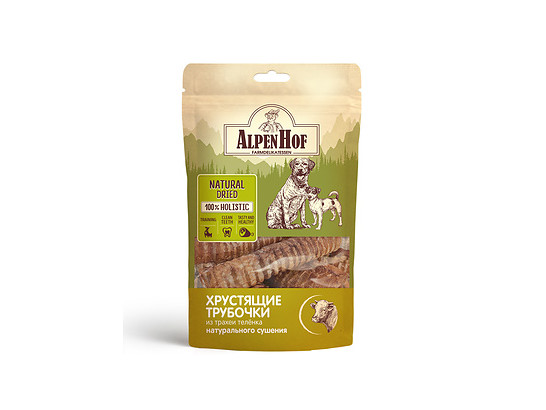 Альпенхоф Хрустящие трубочки из трахеи теленка д/с 50г, Неотерика, А705, 20шт упак