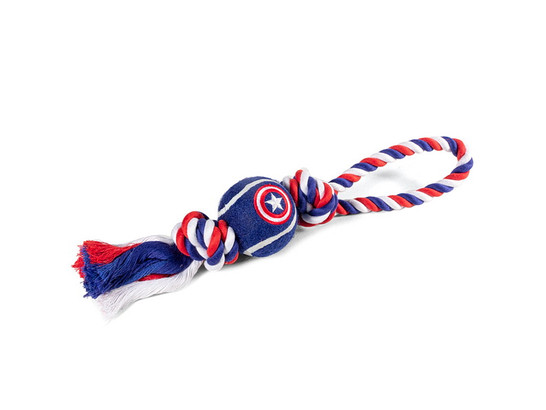 Игрушка д/с Триол Marvel Капитан Америка Веревка и мяч, d7*35см.,