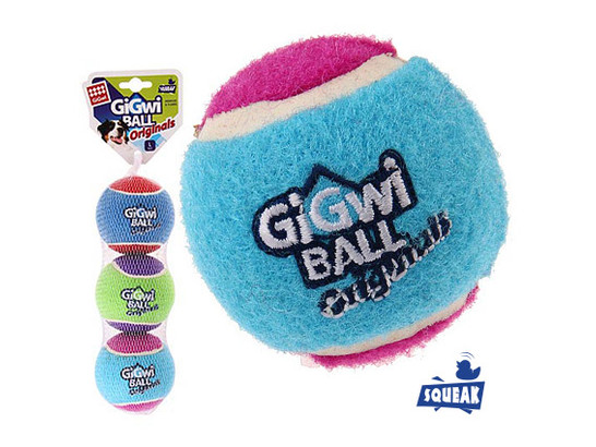 Игрушка д/с GiGwi BALL Originals Три мяча с пищалкой 8.0см