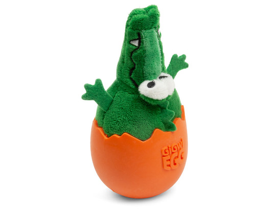 Игрушка д/с GIGwi EGG Крокодил-неваляшка с пищалкой 14.0см