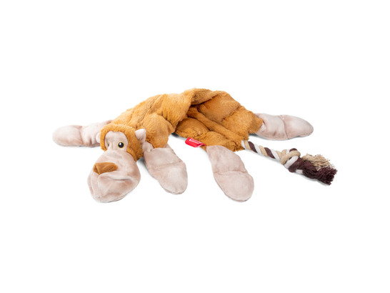 Игрушка д/с GiGwi Catch & Scratch Обезьянка с 19-ю пищалками, 34см