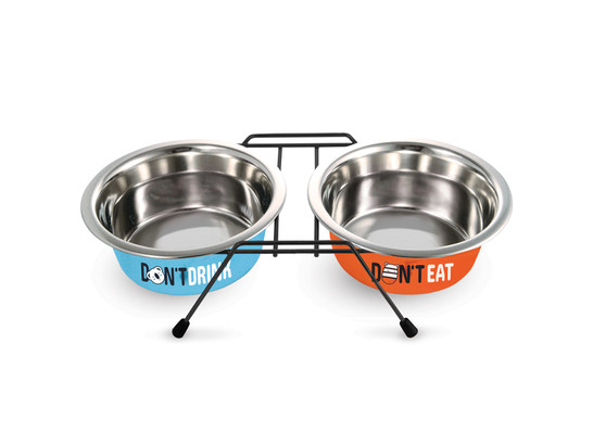 Миска метал. на подставке 2*1,7л Триол Water&Food