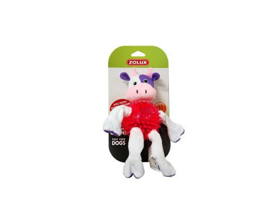 Игрушка д/с Золюкс Корова, плюшевая, хлопок+термопласт. резина, 23см