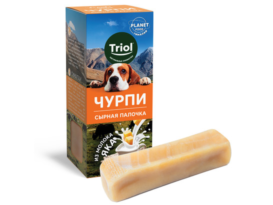 Лакомство д/собак Триол Planet Food Сырная палочка чурпи M, 70г