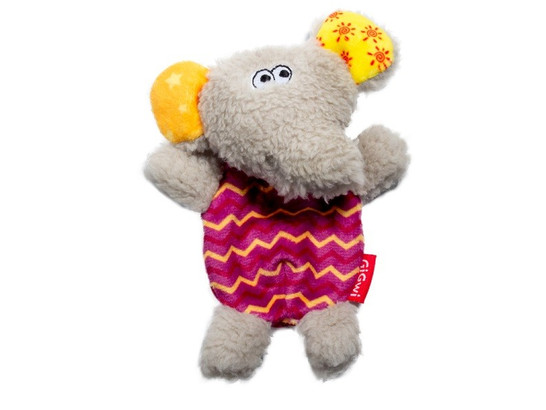 Игрушка д/с GiGwi Plush Friendz Слон со сменными пищалками, 13см