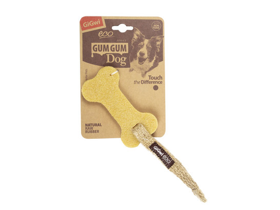 Игрушка д/с GiGwi Gum Gum Dog ECO Большая кость из экорезины, 11см
