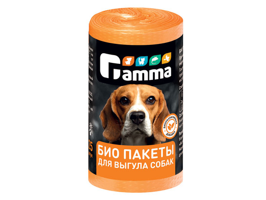 Пакеты гигиенические д/выгула собак Гамма БИО 24*36см