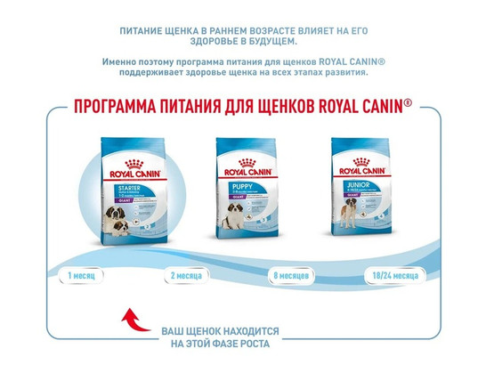 Royal Canin для щенков Giant Starter, 15.0кг
