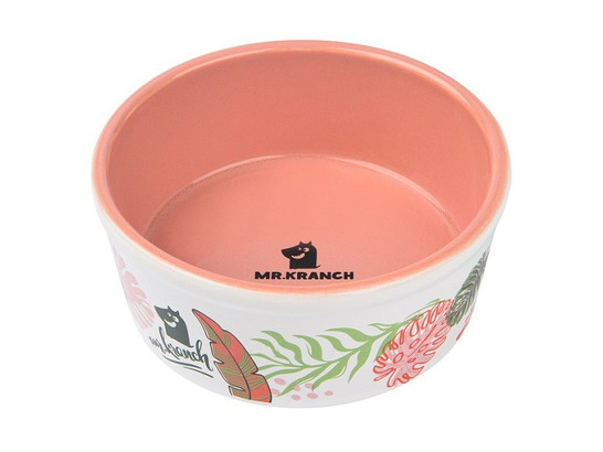 Миска фарфор. 0,45л Тропики, розовая, Mr.Kranch