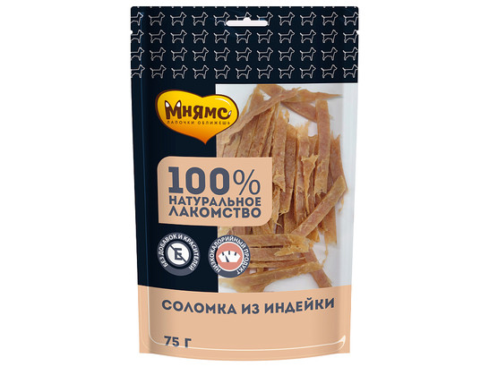 Лакомство Мнямс д/с 75г Соломка из индейки