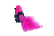 Игрушка д/к Триол JOYSER Cat Motion Птичка с LED и перьями розовая, 19 см