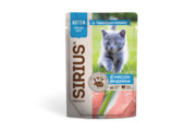 Sirius Premium для котят Kitten, Курица/Индейка 0.085кг, пауч