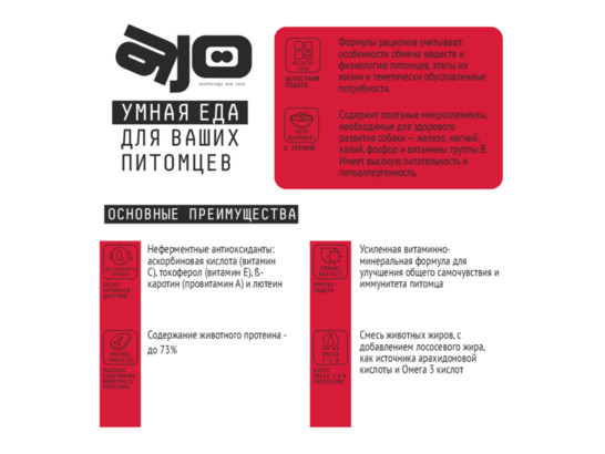 Айо для собак крупных пород, гречка 12.0кг