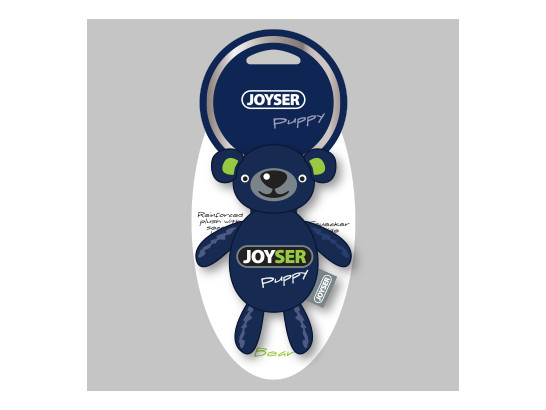 Игрушка д/с JOYSER Puppy Мишка со сменной пищалкой S синий, 15 см