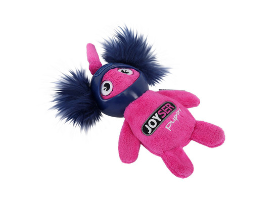 Игрушка д/с JOYSER Puppy Белка в резиновом шлеме с пищалкой S розовая, 14 см