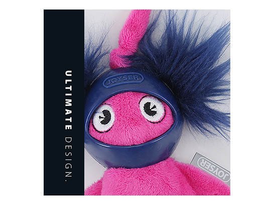 Игрушка д/с JOYSER Puppy Белка в резиновом шлеме с пищалкой S розовая, 14 см
