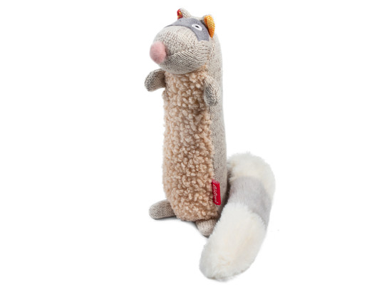 Игрушка д/с GiGwi Plush Friendz Енот с пищалкой, 17см