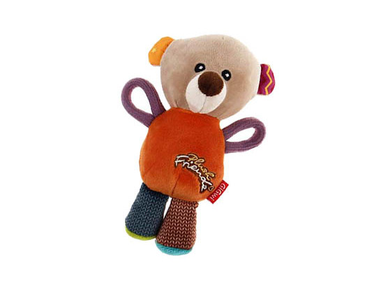 Игрушка д/с GiGwi PLUSH FRIENDZ Мишка с пищалкой, 16см