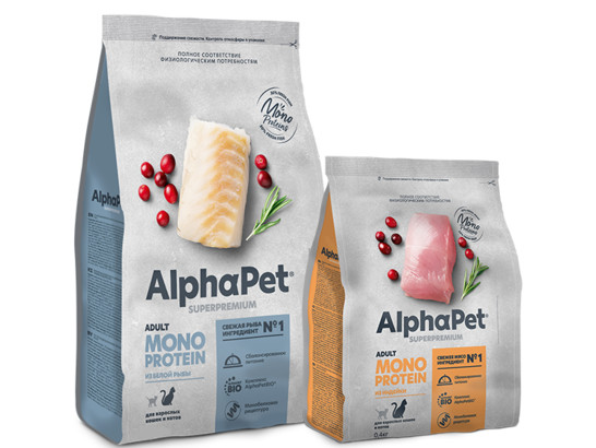 ALPHAPET MONOPROTEIN для кошек взрослых 1.5кг