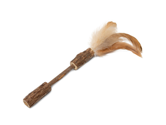 Игрушка д/к Триол NATURAL Палочка с перьями 12*17см, мататаби
