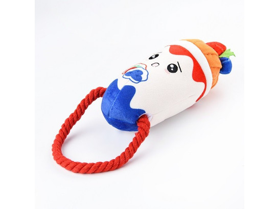 Игрушка Mr.Kranch д/с Йогурт с канатиком и пищалкой, плюшевая, 19см