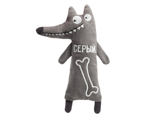 Игрушка д/с Триол Волк серый 15*19см, мягкая